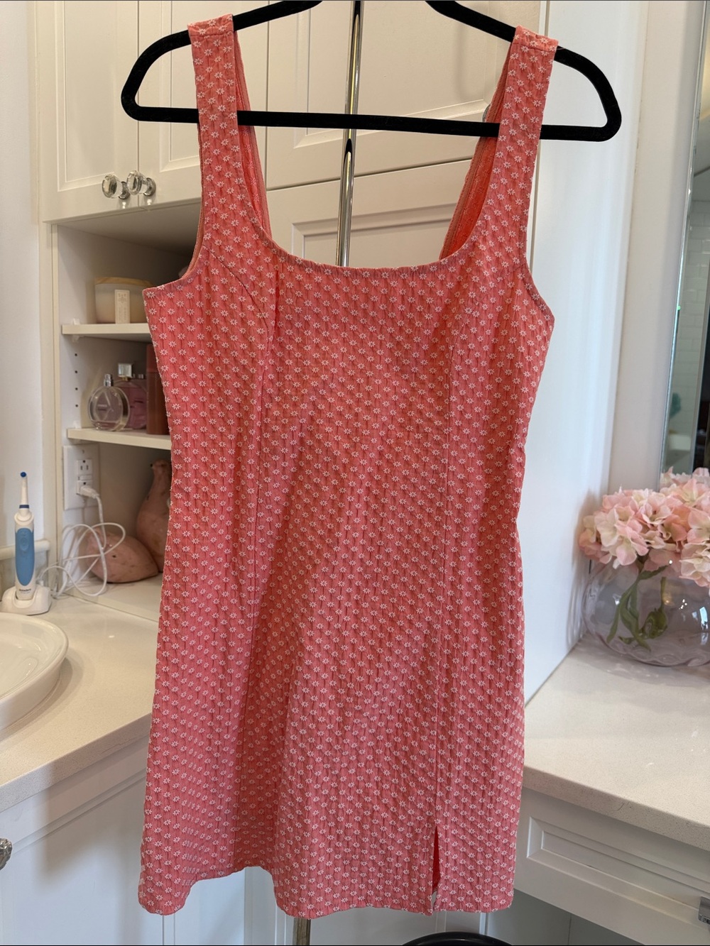Urban Outfitters Pink Floral Square-Neck Sundress